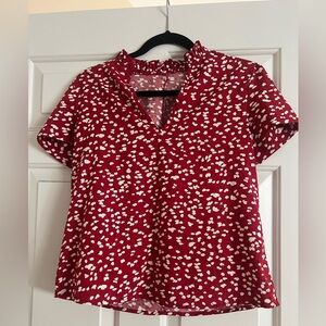 Red and White Dress Shirt